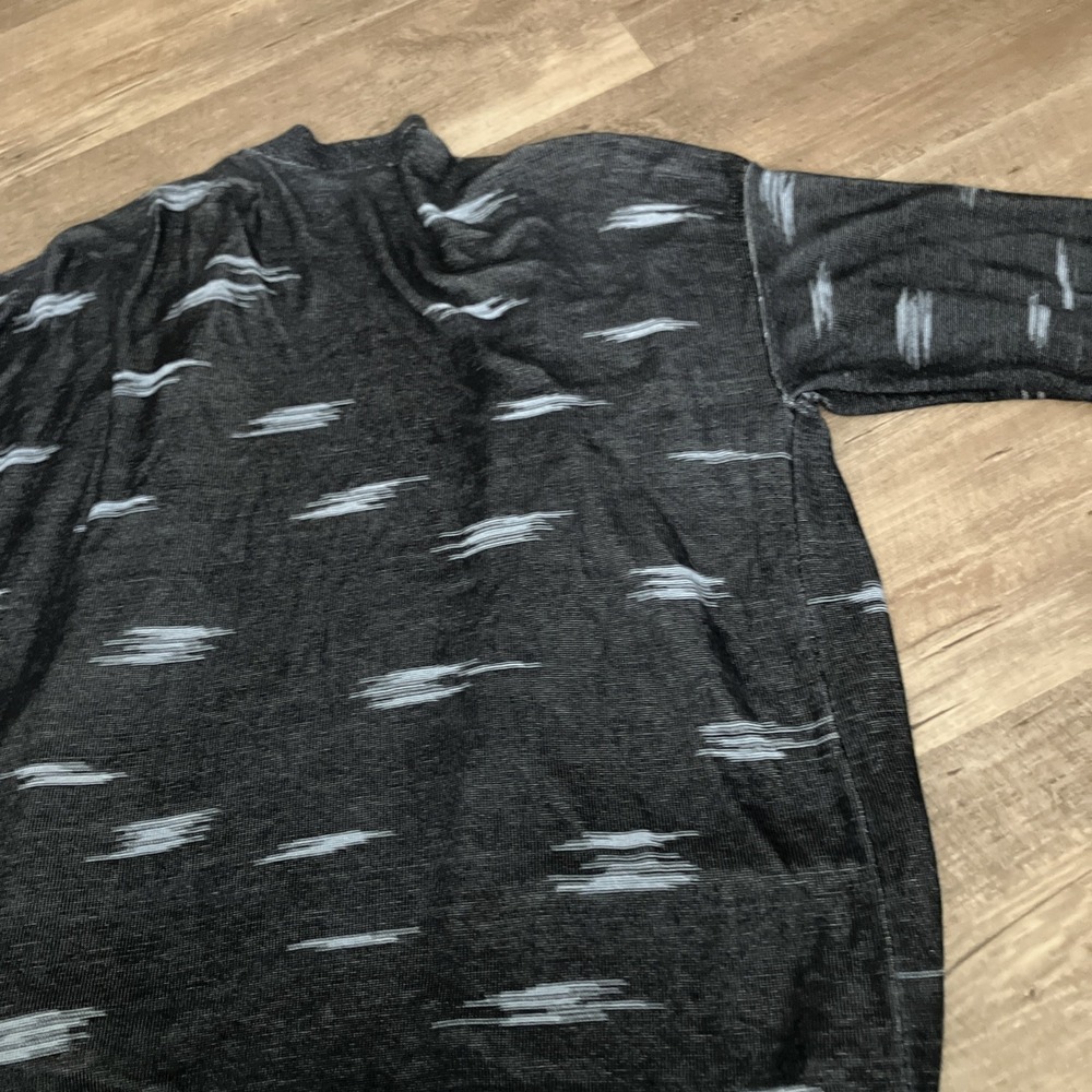 Eileen Fisher Cardigan Sweater Jacket XL Charcoal Open Front Aztec - Picture 7 of 7